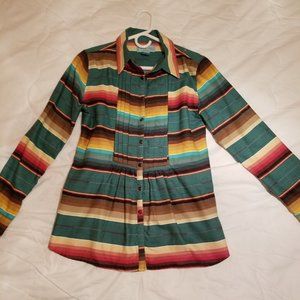 Tasha Polizzi Serape Southwestern Pleated Shirt